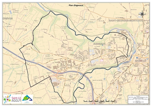 Plan de la ville d'Agneaux