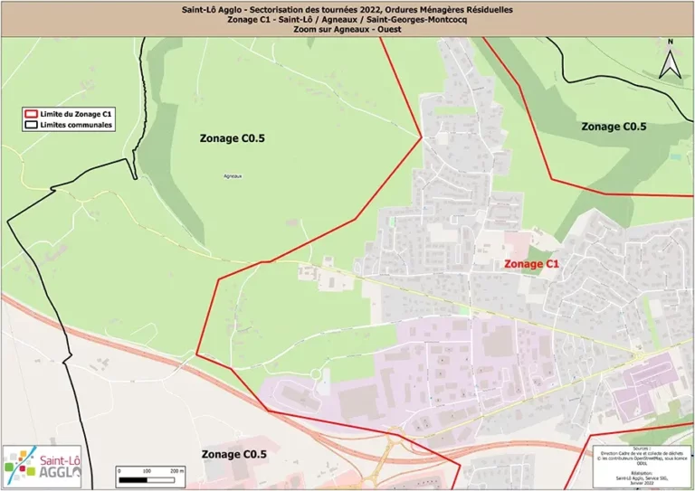 Zone C1 du plan d'Agneaux coté ouest