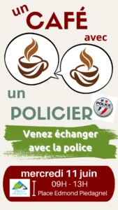 Un café avec un policier